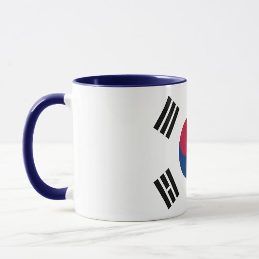 Zwarte Combo Mok met vlag van Zuid-Korea (Links)
