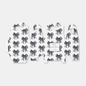 Zwarte Coquette Strik Bruidsdouche Bedankdoosjes (Uitgevouwen)