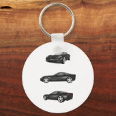 Zwarte corvette sleutelhanger (Voorkant)