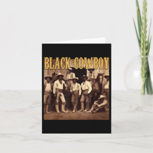 Zwarte Cowboy Western Rodeo Melanin Zwart Geschied Kaart