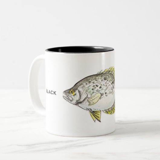 Zwarte Crappie-Mok | Mok vis (Voorkant links)