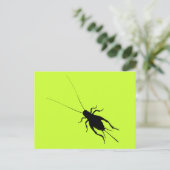 Zwarte cricket briefkaart (Staand voorkant)