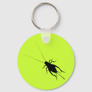 Zwarte cricket sleutelhanger