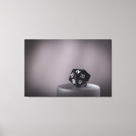 Zwarte D20 Canvas Afdruk