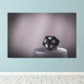 Zwarte D20 Canvas Afdruk (Insitu (Houten vloer))