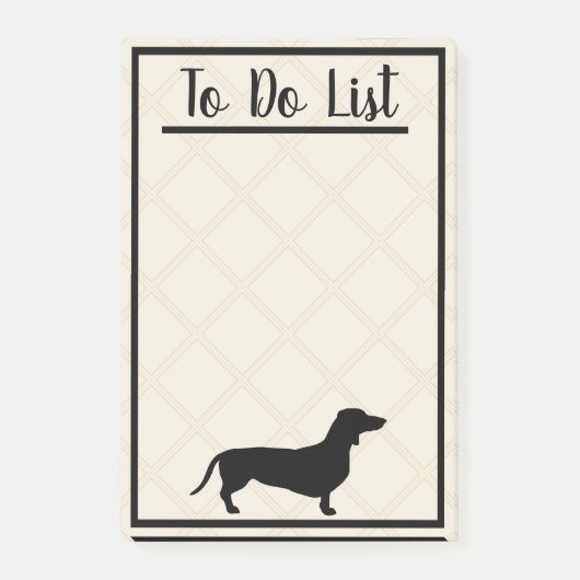 Zwarte Dachshund om lijst te doen Post-it® Notes (Voorkant)