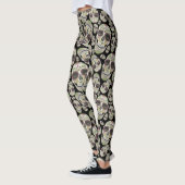 Zwarte Dag van het dode Skulls Pattern Leggings (Links)