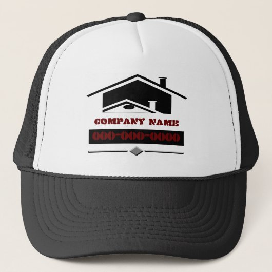 Zwarte dakbedekking trucker pet (Voorkant)