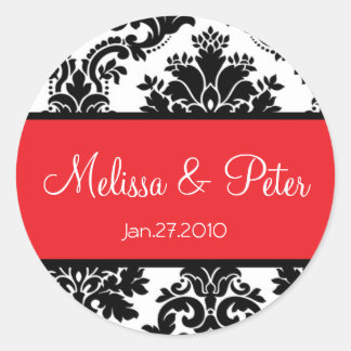 Zwarte Damask Seal Sticker