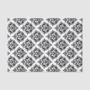 Zwarte Damasmaskers Geometric Pattern Aangepaste a Tissuepapier