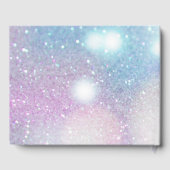 Zwarte Damast Kant en Pastel Glitters Bruiloft Gastenboek (Achterkant)