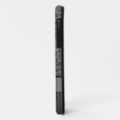 Zwarte Damast -Schoonheid Case-Mate iPhone Case (Achterkant/links)