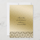 Zwarte damesbruiloft Dank u Kaarten (Achterkant)