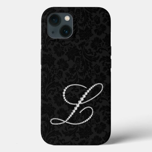 Zwarte dampen, L-diamanten Case-Mate iPhone Case (Achterkant)