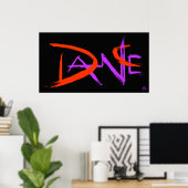 Zwarte Dance Poster (Thuiskantoor)