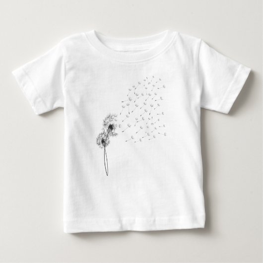 Zwarte Dandelion T-Shirt (Voorkant)