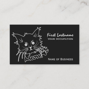 Zwarte de douanevisitekaartjes van de Kat Visitekaartje