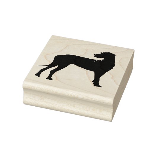 Zwarte Deen Hond Rubberstempel (Stempel)