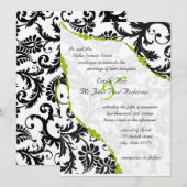 zwarte demper met Apple Green Vines Kaart (Voorkant / Achterkant)