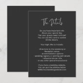 Zwarte details kaart zwart-wit minimalist (Voorkant / Achterkant)