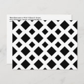 Zwarte diamanten op wit briefkaart (Voorkant / Achterkant)