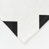 Zwarte diamanten op wit fleece deken (Hoek)