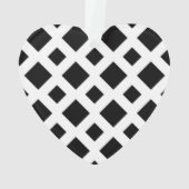 Zwarte diamanten op wit ornament (achterkant)