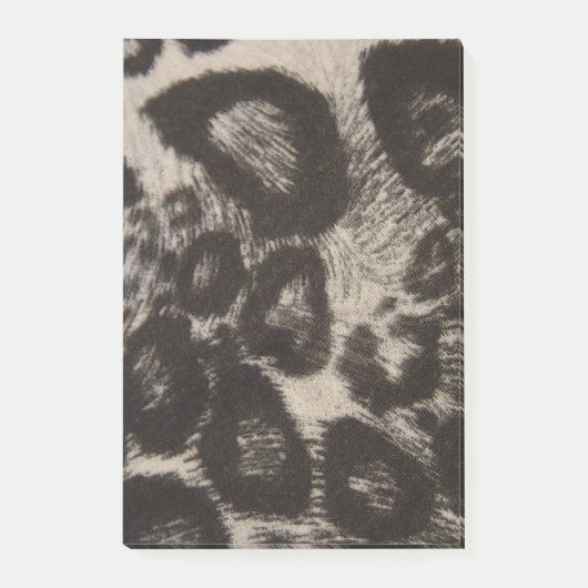 ZWARTE DIERLIJKE AFDRUKKING POST-IT® NOTES (Voorkant)