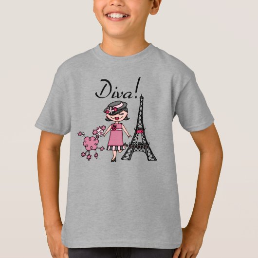 Zwarte Diva van het Haar T-shirt (Voorkant)