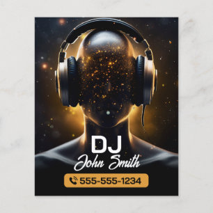 Zwarte dj's Karaoke-dj's Zanger Muziekproducent Flyer