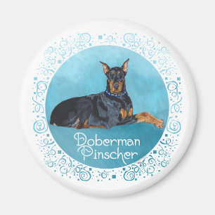 Zwarte Dobermann Pinscher Magneet