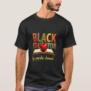 Zwarte docent op populaire vraag Afro-Amerikaans T-shirt