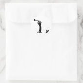 zwarte dode bunny - lumberjack ronde sticker (Tas)