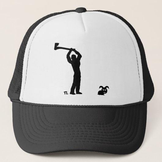 zwarte dode bunny - lumberjack trucker pet (Voorkant)