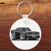 Zwarte Dodge-lader Sleutelhanger (Voorkant)