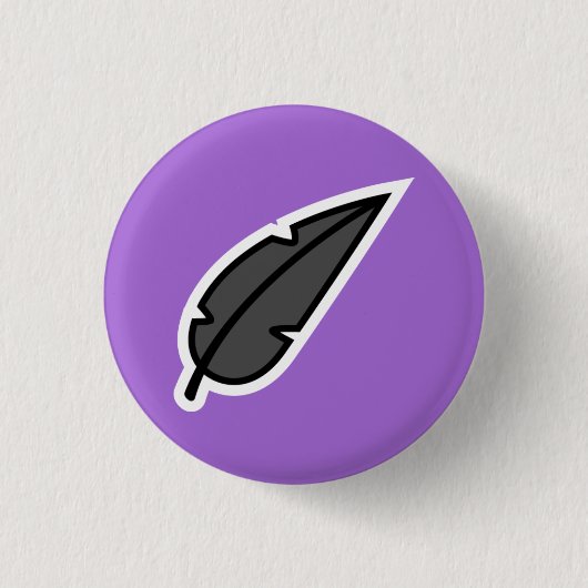 Zwarte doezelaar ronde button 3,2 cm (Voorkant)