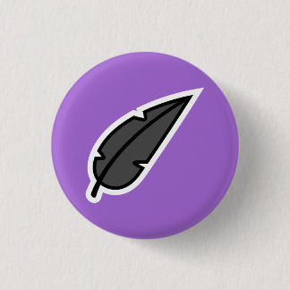 Zwarte doezelaar ronde button 3,2 cm