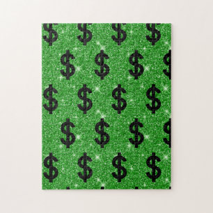 Zwarte dollarteken geld ondernemer Wall Street Legpuzzel