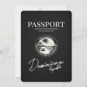 Zwarte Dominicaanse Republiek Paspoort Save The Date (Voorkant)