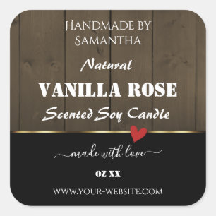 Zwarte, donkerbruine houten korrels Product Etiket