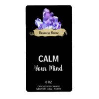 Zwarte doos met kristal-witch-labels