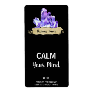 Zwarte doos met kristal-witch-labels etiket