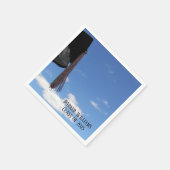 zwarte dop en tassel in de lucht servetten (Hoek)