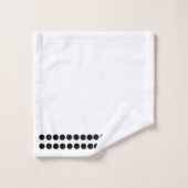 Zwarte dot Witte doekset Bad Handdoek (Wasdoekje)