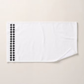 Zwarte dot Witte doekset Bad Handdoek (Handdoek)