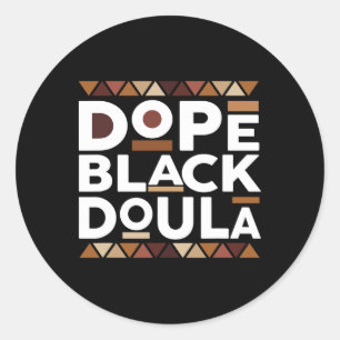 Zwarte Doula Zwarte Geschiedenis Melanine Zwarte D Ronde Sticker