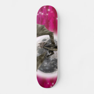 Zwarte Draak - Mythisch Fantasie Wezen Rode Lucht Skateboard