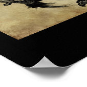 Zwarte draak poster (Hoek)