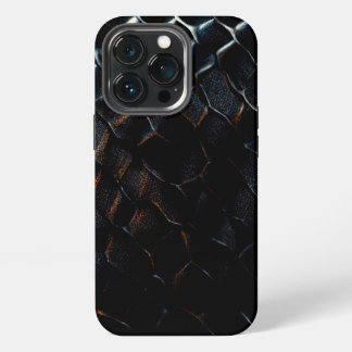 Zwarte draak schub iphone hoes 13 pro hoesje
