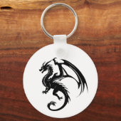 Zwarte draak sleutelhanger (Voorkant)